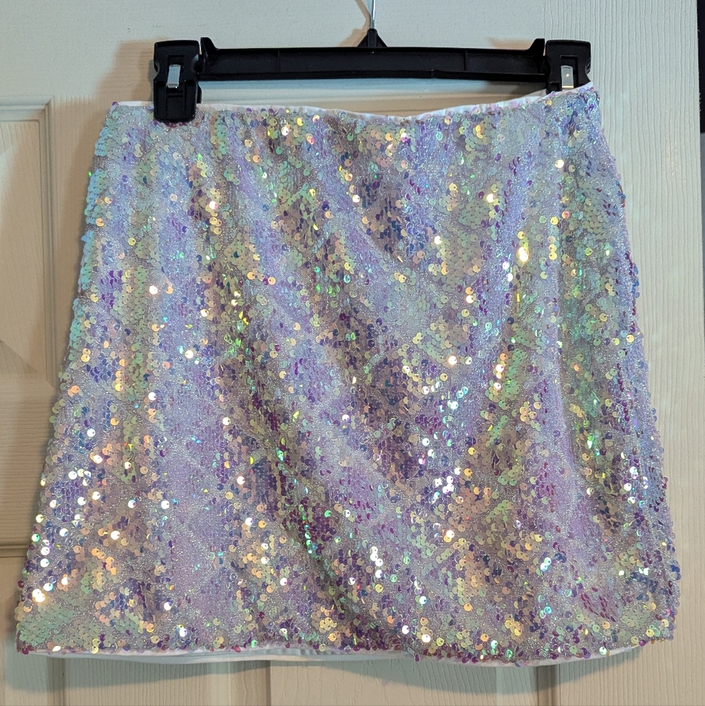 SHEIN Multicolor Sequin Mini Skirt